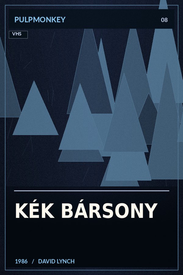 Kék bársony – PulpMonkey alternatív plakátgrafika