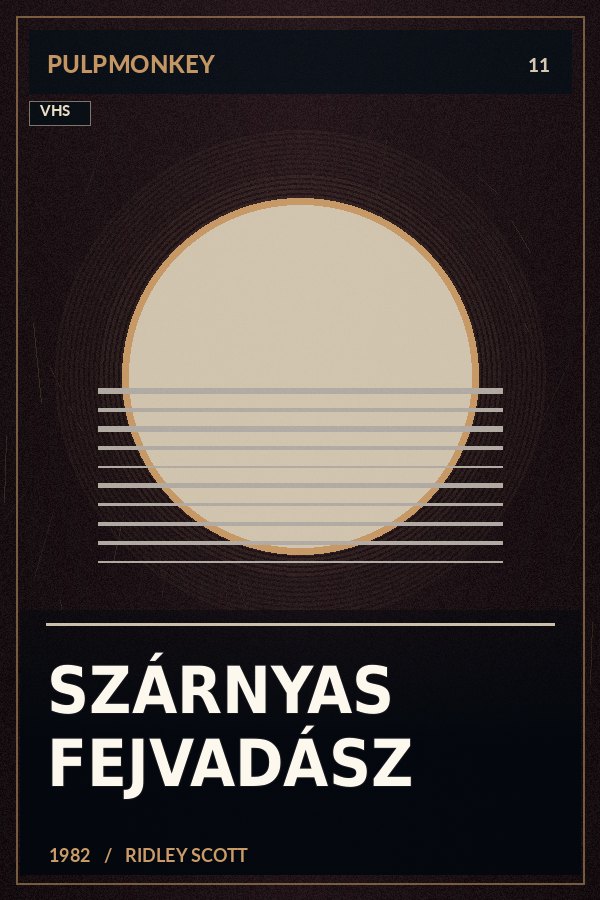 Szárnyas fejvadász – PulpMonkey alternatív plakátgrafika