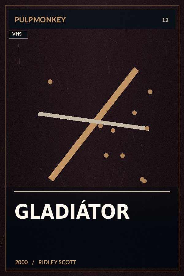 Gladiátor – PulpMonkey alternatív plakátgrafika