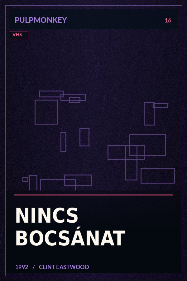 Nincs bocsánat – PulpMonkey alternatív plakátgrafika
