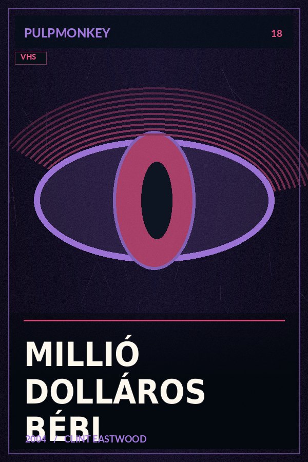 Millió dolláros bébi – PulpMonkey alternatív plakátgrafika