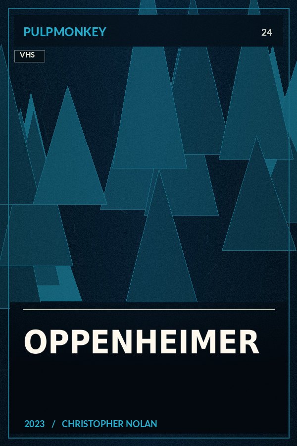 Oppenheimer – PulpMonkey alternatív plakátgrafika