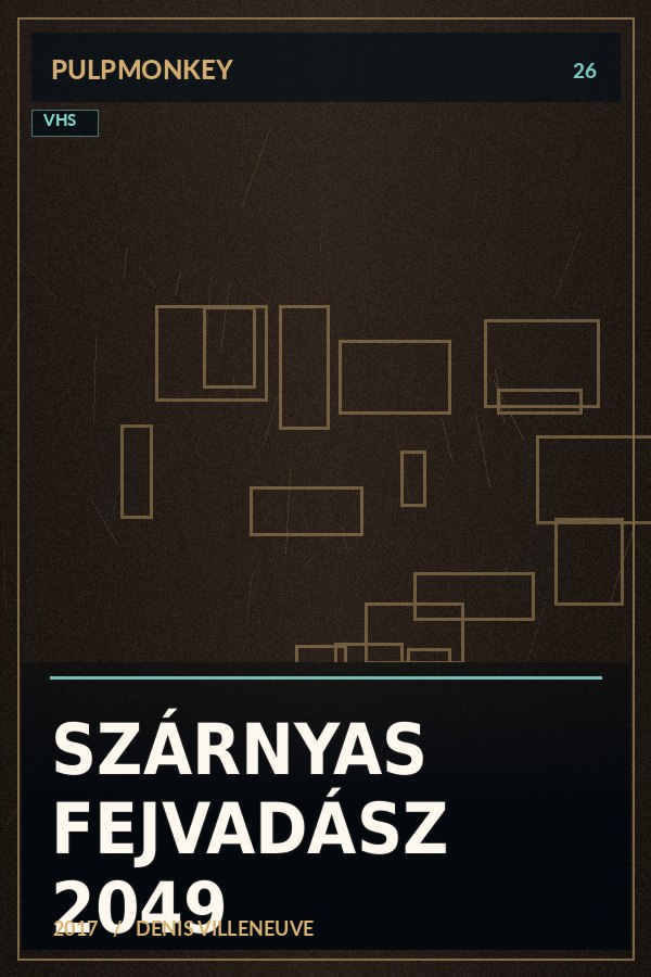 Szárnyas fejvadász 2049 – PulpMonkey alternatív plakátgrafika