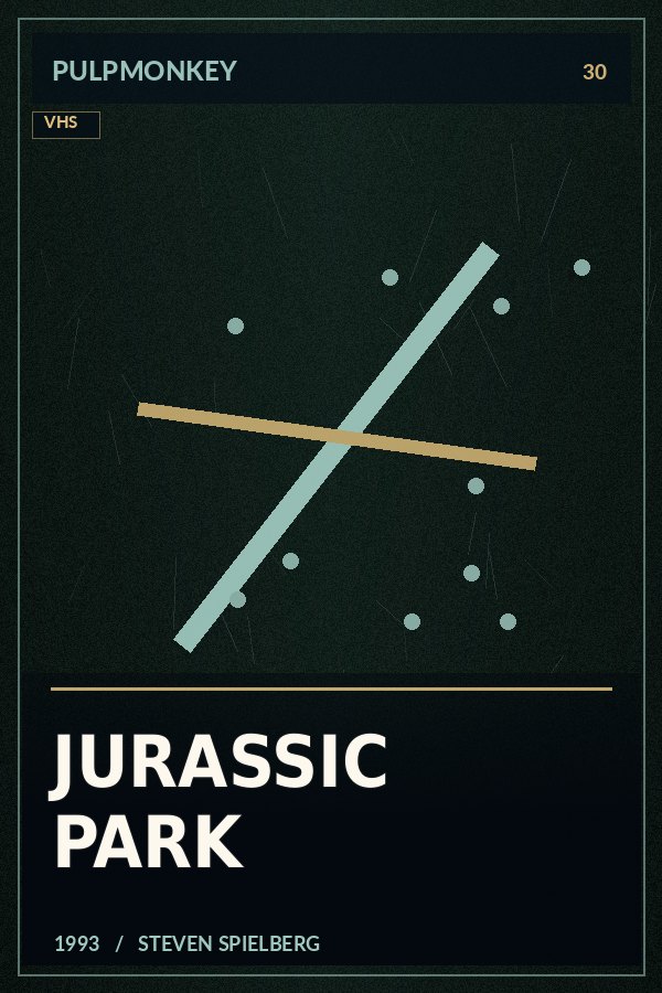 Jurassic Park – PulpMonkey alternatív plakátgrafika