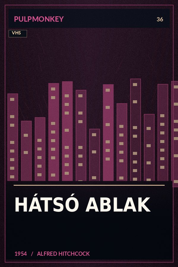 Hátsó ablak – PulpMonkey alternatív plakátgrafika
