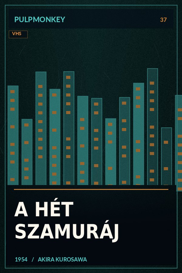 A hét szamuráj – PulpMonkey alternatív plakátgrafika