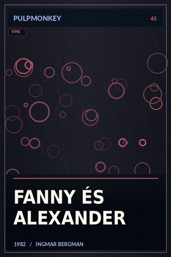 Fanny és Alexander – PulpMonkey alternatív plakátgrafika